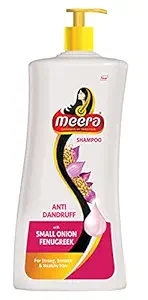 Meera Anti Dandruff Shampoo, With Goodness Of Small Onion and Fenugreek, Nourishment, For Men And Women, Paraben Free, 340ml