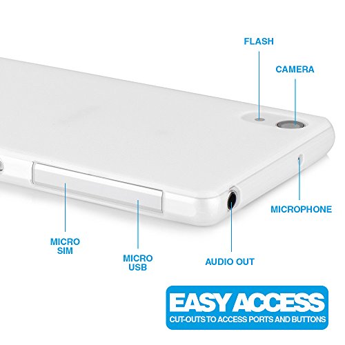 Funda ultrafina de MC24 para el Sony Xperia Z2 en blanco funda
protectora fina y transparente de polipropileno