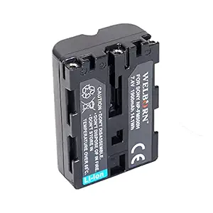 WELBORN NP-FM500 Battery for Sony Alpha A58,A57,A77V,A77II, A350, A450, A850,Alpha a99 II CLM-V55 Camera(1900mAh)