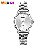 Easy Go Shopping Mode Damenuhr Diamanten Einfache Business Damenuhr Student Stahlgürtel Uhr Quarzuhr (Color : 2)