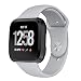 Produktbild Kmasic Sport Armband Kompatibel Fitbit Versa, Soft Silikon Ersatz Armband für Fitbit Versa Smart Fitness Uhr, Klein, Grau