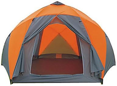 >8 persons Tent Double Fold Tent Two Rooms Camping Tent 2000-3000 mm Fiberglass OxfordMoistureproof/Moisture Permeability Waterproof , orange
