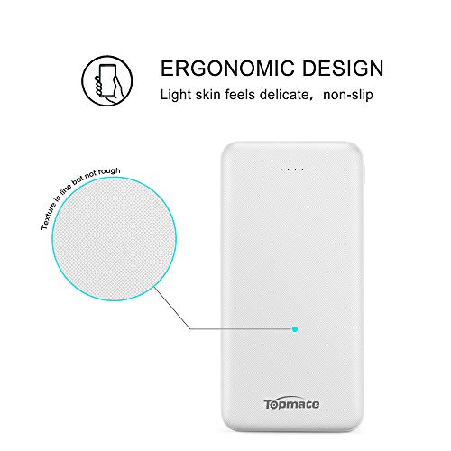 Caricabatterie-Portatile-Topmate-Power-Bank-20000mAh-Batteria-Esterna-con-Input-e-Output-di-Tipo-C-Design-in-Fibra-di-Carbonio-per-Cellulare-e-Alcuni-Laptop-Bianco