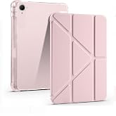 Redmi Pad K 8.8 in&ccedil; Uyumlu Kalem B&ouml;lmeli Uyku Modlu Katlanabilir Trifolding Tablet Kılıfı Rose Gold