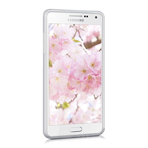 kwmobile Funda para Samsung Galaxy A5  2015  - Carcasa de  TPU  para m  vil y dise  o de Rama de Flores en  Rosa Fucsia Rosa Claro Transparente 