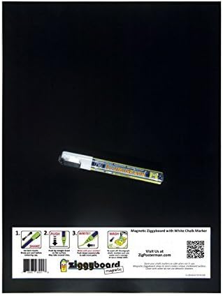 Cohas Magnetic Backed Board Measuring 12 by 16 Inches includes Liquid Chalk Marker, Blackboard, White Marker
