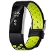 Produktbild Fitbit Charge 2 Armband, HUMENN Zwei-Farben Weich Silikon Ersatzarmband Smartwatch Sport Band für Fitbit Charge 2 Herzfrequenz Fitnessaufzeichnung, Klein Schwarz/Gelb