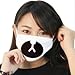 2PCS Unisex Anti-dust White Cotton Earloop Face Mouth Mask Muffle Printed with Black Bear