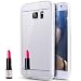 Produktbild Hülle Kompatibel mit Samsung Galaxy S7 Spiegel Hülle Mirror Silikon Spiegel Glitzer Cool Bling Kristall Strass Diamant Hülle TPU Silikon Soft Flex Hybrid Case Cover Luxus Hülle für Galaxy S7,Silber