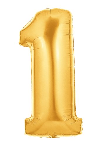 Betallic F15841GP - Folienballon 40 Zoll - Zahl 1, gold