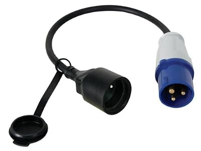 Perel ECEEC3M Câble adaptateur avec prise mâle vers fiche CEE, 40 cm de longeur