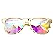Produktbild Sonnenbrille Unisex, Sonnena Damen Herren Diamant Linse Sonnenbrille Mode Polarisierte Sonnenbrille Glasses Party Kaleidoskop Gläser (Gold)