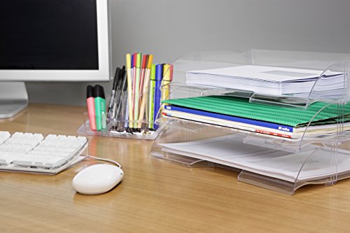 Rotho 1744800096 Briefablage Timeless aus Kunststoff PS, transparente Formularschale in A4 Querformat, transparent hochglanz glasklar - 2