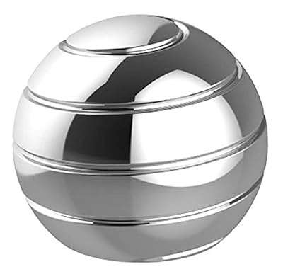 CaLeQi Bureau Cinétique Jouet Bureau Spinner Ball en Métal Gyroscope avec Illusion Optique pour Soulager Le Stress Inspirer La Créativité Intérieure
