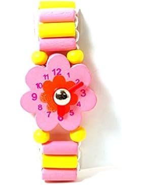 Wunderbare Blumen Spielzeuguhr aus Holz für Kinder