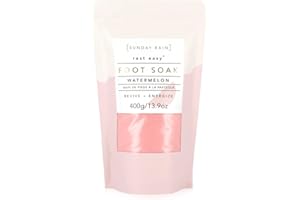 Sunday Rain Rest Easy Luxury Energizing Foot Soak, Vegan & Cruelty-Free, Fruity Watermelon Fragrance, 400g