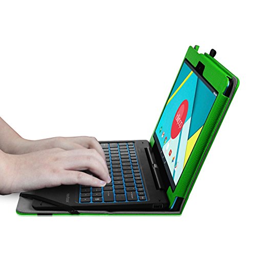 Fintie Odys Winpad 12 Hülle Case – Slim Fit Folio Premium Kunstleder Tastatur Ständer Schutzhülle Cover Tasche für Odys Winpad 12 / Odys Evolution 12 – 2in1 11,6 Zoll (29,5 cm) Convertible Tablet-PC, Grün - 7