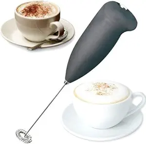 AVJ Plastic Electric Foam Maker Classic Sleek Design Hand Blender Mixer Froth Whisker Latte Maker for Milk, Coffee, Egg Beater, Juice, Cafe Latte, Espresso, Cappuccino, Lassi, Salad - Multicolor