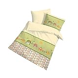 Bettwäsche Biber Limonengrün Größe 100x135 cm (40x60 cm)