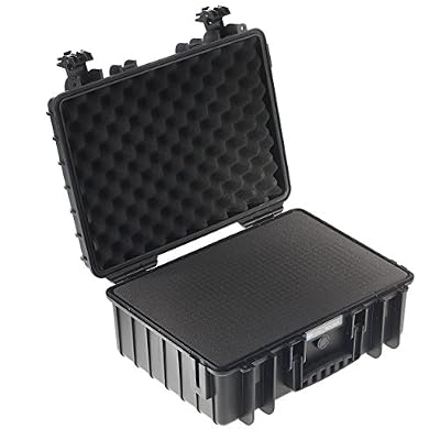 B&W International 5000/B/SI Valise antichoc/étanche/ultrarésistante avec Insert mousse prédécoupé pour Appareil photo Noir