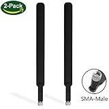 SMA 4G Hochleistungs LTE Antenne 10dBi Netzwerk Ethernet Verstärker-Omnidirektionale Antenne Signalverstärker Verstärker für Huawei E5372 E398 E3276 E392 E3272 E8278 R212 MF93 R215 etc(2 Pack)