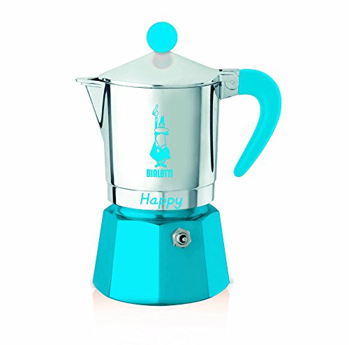 Bialetti 8062 Espressokocher "Happy", 3 Tassen, blau