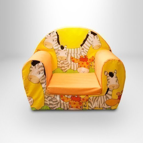 Ready Steady Bed Childrens Toddlers Foam Armchair, Savannah - Zebra