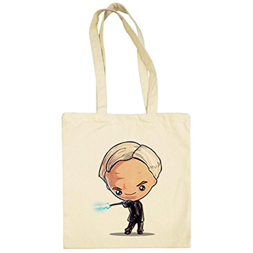 Bolsa de tela Chibi Kawaii Harry Potter Draco Malfoy parodia - Beige, 38 x 42 cm