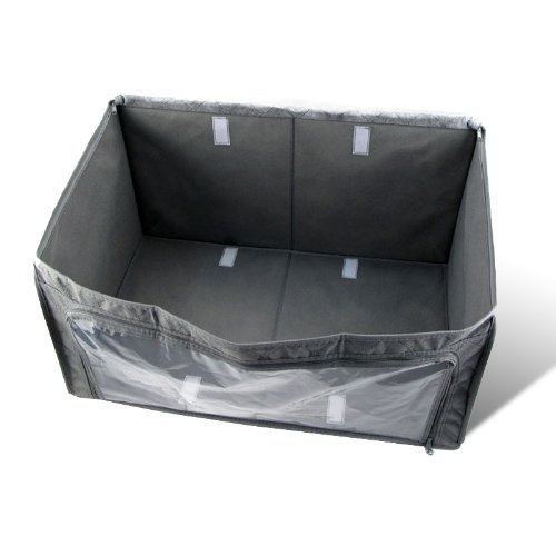 WEKSI INC® 62L Aufbewahrungsbox Kohle faltbare Regalfach Regaleinsatz Aufbewahrungskorb kisten mit Deckel - 2