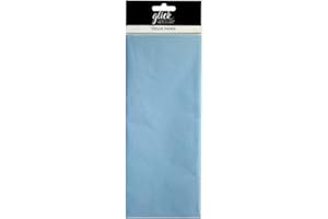 Glick Pale Blue Tissue: 4 Large Sheets (750x500mm) Light Pastel Paper for Gift Wraps, Art, and Craft Projects. Beautiful Blue for Any Creative Idea!