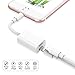 Produktbild Dual Lightning Adapter für iPhone 7 7 Plus, Dexnor 2 in 1 Apple iPhone 7 7 Plus Lightning Adapter Splitter für Kopfhörer Ladeadapter (Kompatibel mit iOS 10.3) Unterstützungsdaten Synchronisierung Aufladung Audio Telefonanruf - Weiß