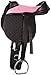 Produktbild Reitkissen Bambino schwarz/rosa | Pony/Shetty Pad anpassbar Sattel für Kinder komplett mit Riemen, Steigbügel und Sattelgurt | auch für Holzpferde geeignet 10"