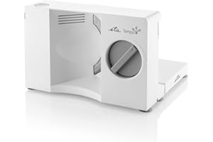 ETA Allesschneider Tempo I klappbare Brotschneidemaschine mit 120W I elektrisch I klein und kompakt I 0-20mm Schnittstärke I 