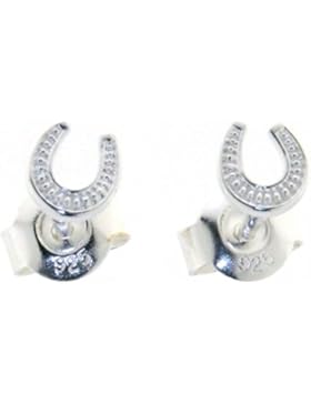 Derby Ohrstecker Hufeisen mini - Hufeisen-Ohrstecker klein und fein Sterling-Silber 925 - 26217