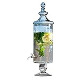 Dekorativ wie Praktisch Loberon Getränkespender Lerrain, Glas/Metallzapfhahn, H/Ø ca. 55/16 cm, klar