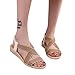 Produktbild Pingtr - Damen Sandalen - Sommer Damen Sandalen Mode Kreuz Flache Römische Schuhe Freizeitschuhe