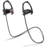 Wireless Bluetooth Kopfhörer,IPX7 Wasserdicht[Dr Rock],APT-X Audio Dekodierungstechnologie,verbesserte ergonomische Design für Sport,Kompatibilität für iPhone Samsung,Model[DR-B03]Schwarz