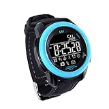 Lemumu Kompatibel mit IOS für Android Ultra Slim-IPS-Bildschirm für Schritt Herzfrequenz schlafen Überwachung Bluetooth Smart Watch, Schwarz