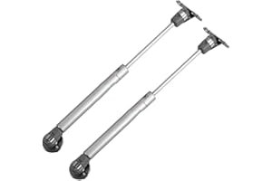 Jotekonoby Cupboard Door Gas Struts 290mm Hydraulic Support Rods 100N Lift for Cabinet Flap Fittings, Gas Pressure Spring Damper with Easy Snap-On Detachable Mounts,(1)