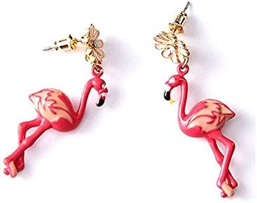 WANYAO 1 Pair Fashion Beautiful Lovely Flamingo Drop Earrings Jewelry Accessory