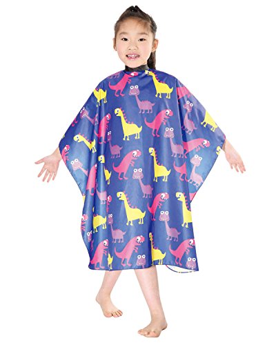 WM Beauty Water Repellent Adjustable Cartoon Pattern Child Hair Cutting Cape, Blue