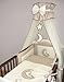 3 Piece Baby Bedding Set (To Fit Cot or Cot Bed) Embroidered - MOON (COT 120 x 60cm, Beige)