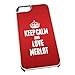 Produktbild Weiß Schutzhülle für iPhone 5/5S 1273 Rot Keep Calm und Love Merlot