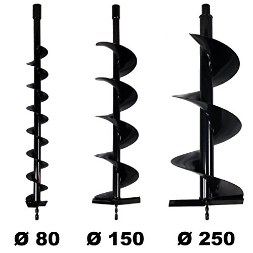 GT Garden Lot de mèches Ø 80 + 150 + 250 mm pour tarière Thermique