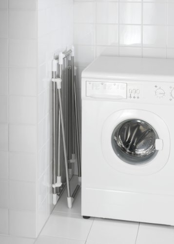 WENKO 3774020100 Wäschetrockner Profi Single – 5,5 m Trockenlänge, Edelstahl rostfrei, 87 x 79 x 39 cm, Silber matt - 3