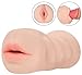 nlove Mini Taschenmuschi Doppel Masturbator Deluxe Pocket Pussy und Mund 100% Wasserdicht TPR Material Realistic Vagina und Oral Sex Masturbation 3D Sexpuppen Realistische Masturbatoren Manuelle Cup Erotik Sexspielzeug für Männer 310g