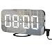 Produktbild AOGUERBE Digitale Wecker, Tischuhren Alarm Clock LED Spiegel Tischuhr Uhr Alarm mit Kabel, USB-Anschluss, 12/24H Anzeige, Snooze-Funktion Lichtwecker Dekoration Geschenk Haus Schlafzimmer