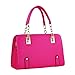 Fashion Ladies Chain Handbag Square Candy Color Vintage Leather Totes Rose