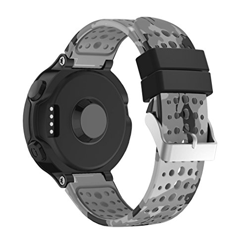 YaYuu Forerunner 235/220 / 230/620 / 630/735 Correa Reemplazo Suave Silicona Watch Band Deportiva Accessorios de Reloj Pulsera Ajustable con Cierre de Clip para Garmin Forerunner 235 Smart Watch