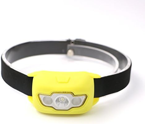 Seitor LED Headlamp Super Bright Headlight 3 Brightness Modes Head Torch with Four Color Rubber Protective Sleeve, Lightweight and Comfortable Headlamp (Yellow)